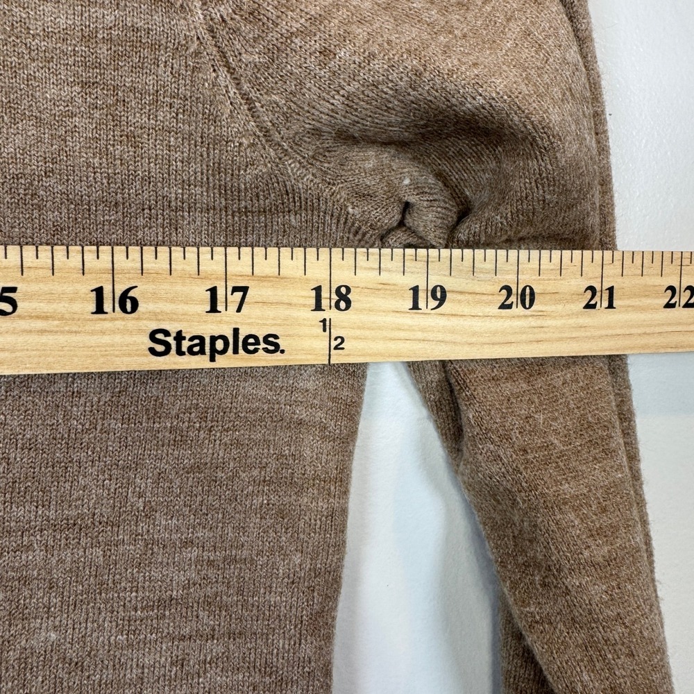 Carolyn‎ Taylor Tan Mock Neck Sweater Back Zip Knit Womens M 90s Vintage Neutral - Picture 5 of 6